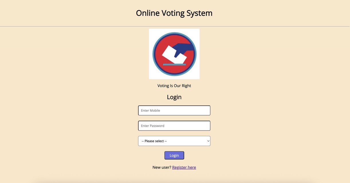 Voting Website Project showcase